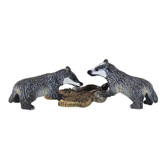 Schleich Badger Cubs #14651 Animal Figure Wildlife Collectible Toy - Picture 2 of 8